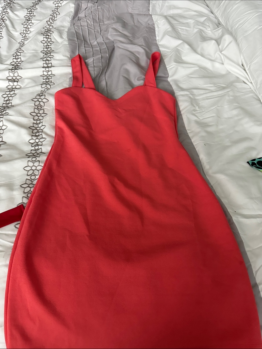 Peach Strappy Sweetheart Sheath Dress Zara medium